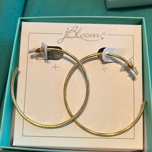 J Bloom gold tone hoop earrings